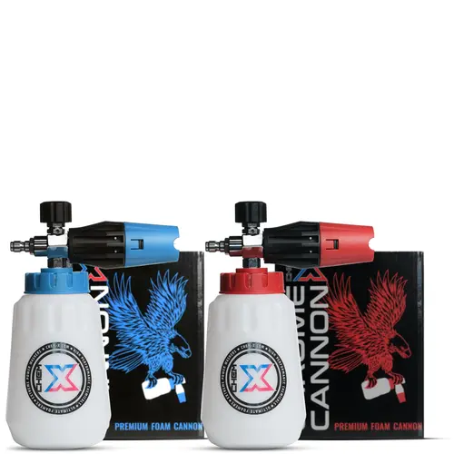 Chrome Cannon 2.0 Foam Cannon Combo Set for Cars/Motorcycles - Automotive Water Gun with Angle-Ready Tube, Ratio Guide, Adjustable Nozzle to Shape Foam Fan for Vehicle Wash, Car Detailing