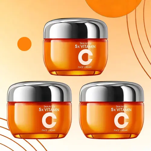 Vitamin C Face Moisturizer - Daily Face Care Product with Hydration & Vitamin C Boost for Plumping, Smoothing, Mild for Normal Skin, 50g, Face Care Products, Lotion, Smooth Skin Routine