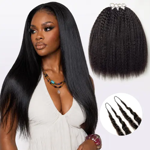 LUVME Feather Crochet Hair Readitress™ 100% Human Hair Pre-Separated Strands Miracle-Knots Boho Knotless Braids Mermaid Braids Lightweight Protective Style Kinky Straight/Burmese Curly/Wet and Wavy Beginner-Friendly #tiktokshopstockup