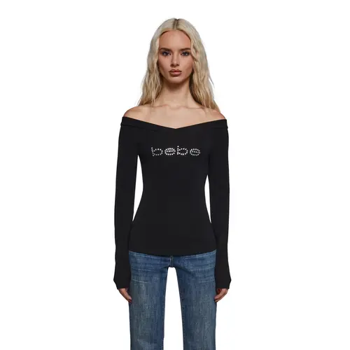 Logo Off The Shoulder Top
