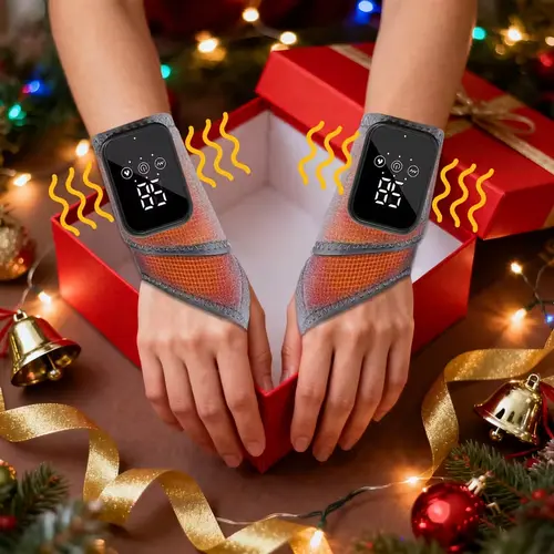 Wrist vibration heating device for relieving muscle stiffness — rechargeable and portable — designed for office workers, seniors, and eSports players; Father’s Day gift