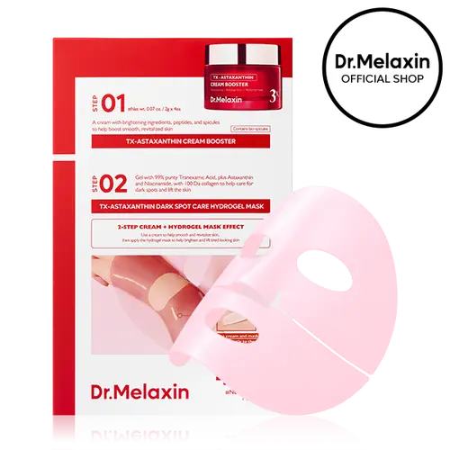 [Dr.Melaxin Official] TX Astaxanthin Dark Spot Care Hydrogel Mask 4EA with Fade Dark Spots, Rebuild Firmness & Wake Up Glowing