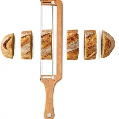Bread Pilot Adjustable Bread Knife – Upgraded Bread Slicer for Homemade & Sourdough Loaves, Serrated Stainless Blade with Precision Thickness Guide, Gift for Artisan Bakers Bakeware Utensils