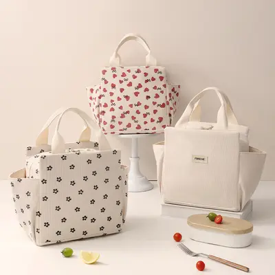 Large Capacity Insulated Lunch Bag for Women Men, Thickened Thermal Lunch Tote Bag with Stylish Design, Portable Reusable Lunch Box Bag Ideal for Work Commute Office School Travel Picnic Daily Use