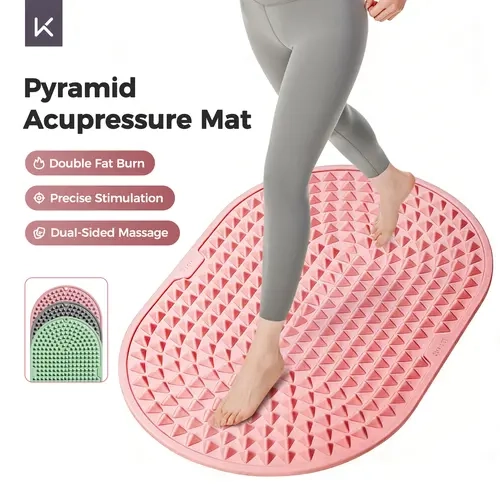 KEEP Pyramid Acupressure Mat - Double-Sided Foot Massage Mat for Women,Home Fitness & Relaxation