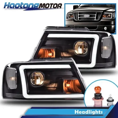 100% Brand New & High Quality CROSSDESIGN LED DRL Projector Headlights, Left & Right Car Accessories Fit For Ford F-150 04-08, 06-08 Lincoln Mark LT