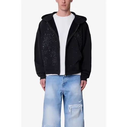 mnml Crystal Hoodie - Washed Black