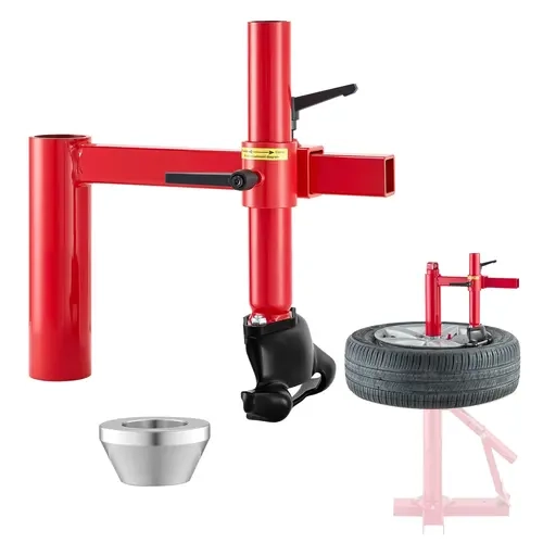 VEVOR Heavy Duty Steel Manual Tire Changer Duck Head Kit, Rim-Safe Car Repair Tool - Automotive Vehicle Tool for Mechanics, 2.4" Mounting Tube Diameter, Secure Hub Cone, 16"-21" Wheel Adapter, Wobble-Free Mount/Demount for SUVs & Trucks