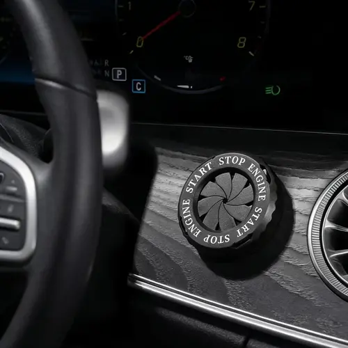 Joytutus AutoCar 2026 Steel Ignition Device Decor Key Cover - Tool-Free Cars Accessories, Auto Accessories Interior, Decorative Push-To-Start Button Cover for Motorcycle Lock, Protects Ignition, Enhances Car Interior