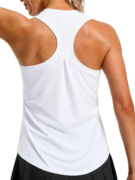 G Gradual Women's Curved Racerback Running Style Sports Singlet - Loose Fit, Sleeveless, Crew Neck, Sweat-Wicking, Breathable, Quick-Dry, Lightweight, Everyday Active Training Yoga Top (Check Your Size), Running Style Women's Sports Singlet