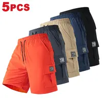 Men’s 5 Pack Cargo Shorts, Summer Trendy Casual Shorts, Multi Pocket Design, Durable Fabric, Anti Pilling, Wear Resistant, Tear Resistant, Comfortable and Breathable, Stylish and Versatile, Suitable for Outdoor Leisure