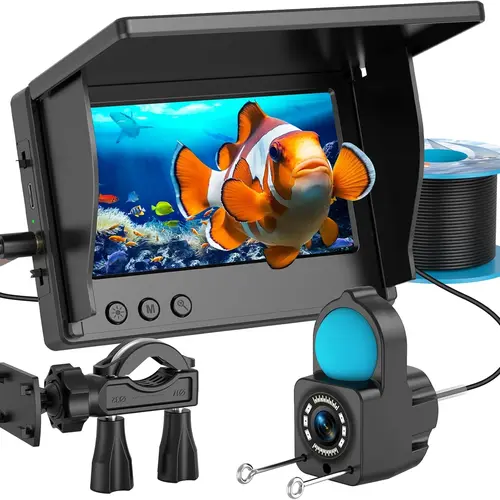 Underwater Fishing Camera 1080P HD, Portable Fish Finder with 4.3" LCD Display & Infrared Night Vision, IP68 Waterproof 30M, 5000mAh Battery, for Ice Lake Boat Kayak Fishing#SummerWins