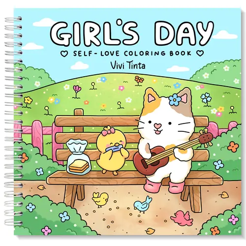 VIVI TINTA Cute Themes Creative Coloring Book - Office Art Supplies, Everyday Therapy Tool for Relaxation & Stress Relief, Teenage Girls Gifts for Besties