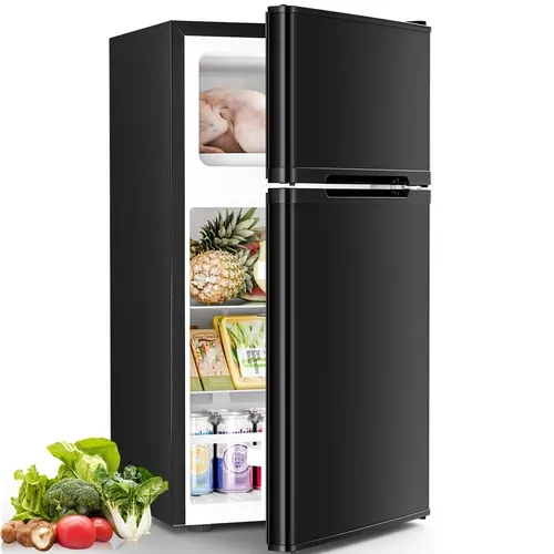 Antarctic Star 2.45 cu.ft Mini Fridge with Freezing Zone (-0.4°F), 32.48" Tall Compact Refrigerator-Freezer, Mechanical Thermostat, 115V Corded Standard Plug, for Dorm Students, Office
