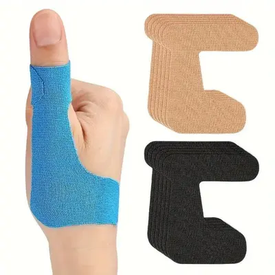5 Pairs Flexible Thumb Splint & Finger Support, Self-Adhesive Elastic Athletic Tape for Volleyball, Basketball & Gym, Breathable Thumb Brace for Pain Relief, Anti-Chafing Sports Wrap