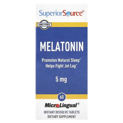 Superior Source Melatonin, 5 mg, 60 MicroLingual® Instant Dissolve Tablets