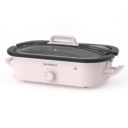 4-Quart Slow Cooker - 4-quart Crowd Pot, 4qt Crowd Meals, 4qt Family Batch, Manual Warm Hold, Warm on Pause, Dishwasher-Washable Crock, Party-Size Slow Cook for Family Gatherings