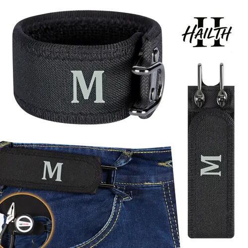 HAILTH Unisex 2-Piece X-Back Suspenders & Buckleless Belt Set, Checkered Elastic Stretch Waistband Belt with Dual Hook Connectors, Adjustable Quick On/Off Braces for Everyday Use, Buckleless, Quick On/Off