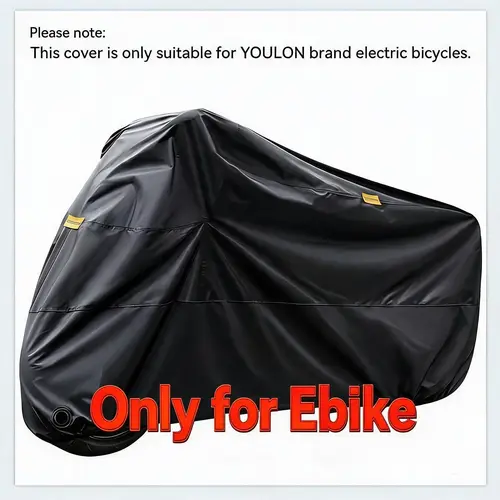 YULON (Youlon Bike) Full Body E-Bike Cover, Heavy-Duty Fabric Ebike Accessory - Waterproof, Windproof, Dustproof, UV-Resistant, Fade-Resistant for All Seasons Outdoor/Indoor Use