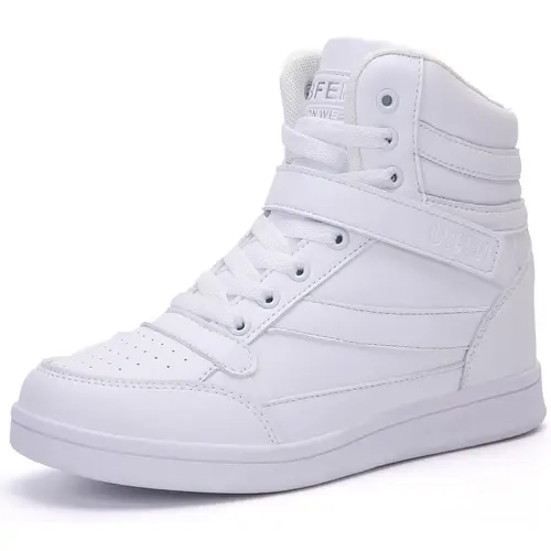 UBFEN Women’s high-top sneakers with hidden wedge heel that adds 2 inches of height, retro-style tennis shoes for girls, cosplay, commuting, travel, and everyday casual wear tiktokshopbacktoschool