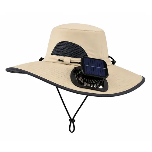 2026 Outdoor Wide Brim Dual Fan Cooling Sun Hat – Rechargeable UPF 50+ Breathable Hat for Men & Women, UV Protection, Solar Powered, Fishing, Camping, Gardening, Hiking, Beach, Travel, Outdoor Work, Yard Work, Heat Relief & Summer Essential