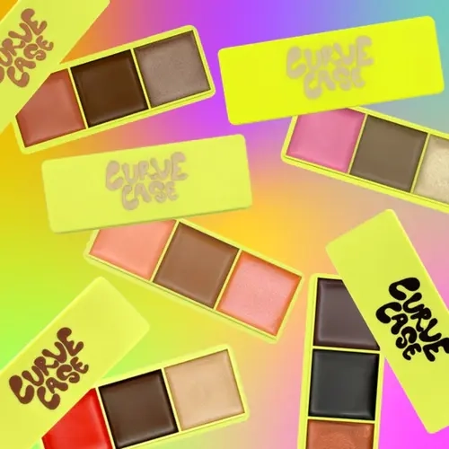 Made By Mitchell Mini Curve Case, 3-in-1 Blush, Bronzer & Highlighter Makeup Palette Cosmetics