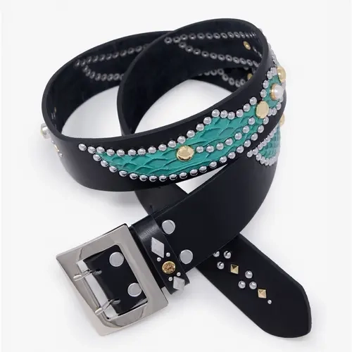 mnml Vintage Faux Python Belt