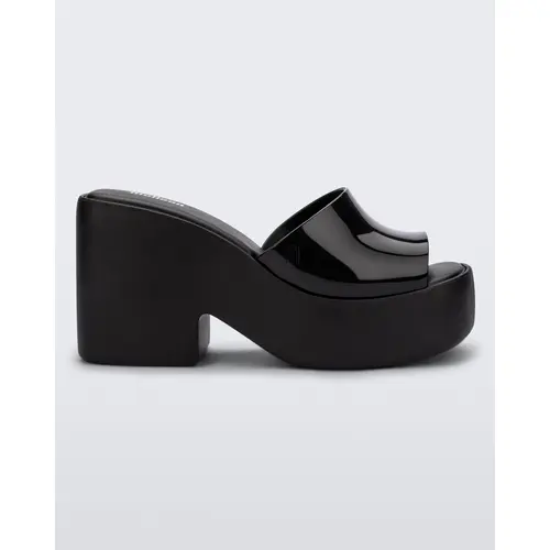 Melissa Posh Women's Classic Black Clog-Style Sandals - Minimalist, Casual Elevated Footwear with Thick Sole for Daily Wear