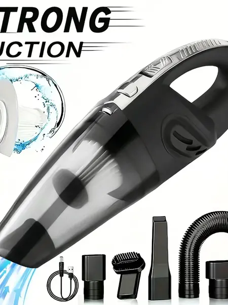 Mini Cordless Handheld Vacuum Cleaner | Powerful Suction for Pet Hair, Dust, Crumbs & Small Messes | Perfect for Home & Car Cleaning | Lightweight, Portable & Wireless with Multiple Attachments | Quick Clean Anytime Anywhere
