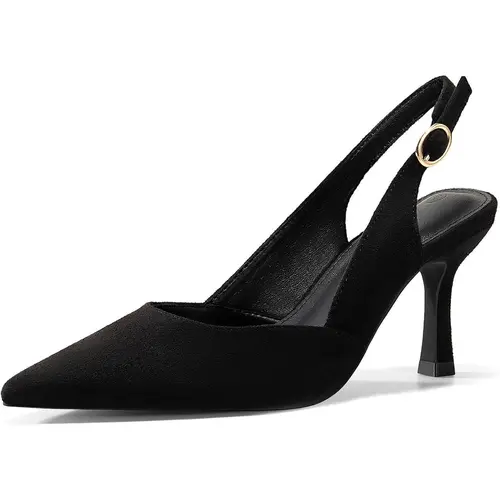 Coutgo Women's Pointed Toe Slingback Kitten Heels, Classy Pumps Dress Shoes for Business, Wedding, Party, Kitten Heel