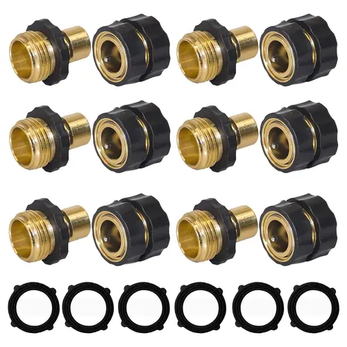 Durable 3/4 Inch Garden Hose Quick Connector Set - 3/4" Standard Garden Hose Male and Female Fittings, Outdoor & Camping Essentials, Home Improvement Accessory#SummerWins