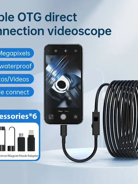 Multifunctional 1920P HD Borescope Endoscope Camera, IP67 Waterproof Inspection Tool with 8 Adjustable LED Lights, 16.4ft Semi-Rigid Snake Camera for Car Repair, Home Appliance, Pipeline, Mold & Wiring Inspection, Gift for Boyfriend, Husband, Father outdo