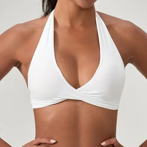 Women's Slim-Fit Quick-Dry Twist Sports Bra, Wireless Cut-Out Design, Sporty Style, Suitable for Running and Fitness, 1/2/3/4 Pack Set