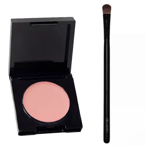 Palladio Under Eye Brightener & Shadow Brush Set - Gluten-Free Brightening Concealer Cosmetic, Caffeine Peptides, Vitamin E Antioxidant, Chrysin, Cruelty-Free Vegan, Lightweight Blendable Primer for Dull Tired Skin, Light to Medium Shade