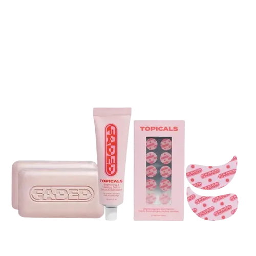 Topicals Faded Dark Spot Kit - Vegan Serum & Eye Treatment Mask Duo, Gentle Eyes Brightener, Hyperpigmentation Treatment, Fading Support for Daily Use Waterline Eye Brightener Moisturizing Eye Cream