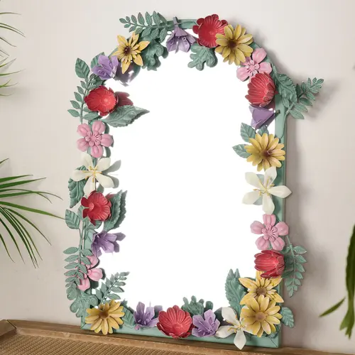 Ode to Color by Lori Weitzner Iron Flower Mirror