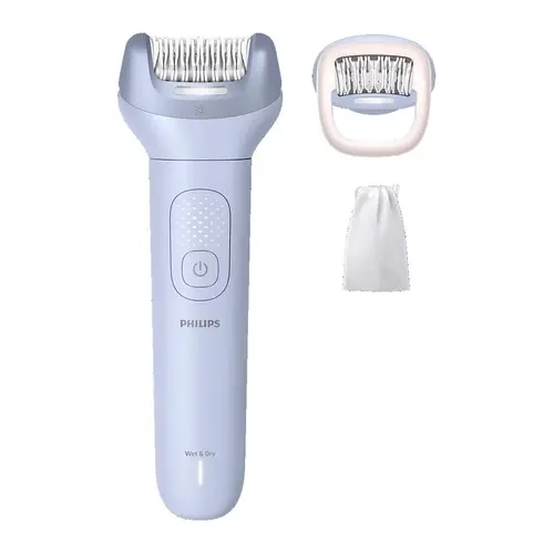 Philips Gentle Epilator Hair Remover Series 8000, Legs & Body Hair Removal Device with 2 Accessories (BRE708/00)