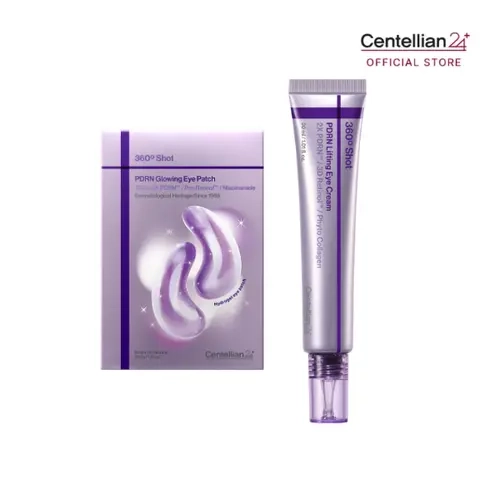 [TikTok Exclusive] [Centellian24] PDRN Eye Care Set | 360° Shot Lifting Eye Cream 30ml+Glowing Eye Patches (6pcs) | Total Under-Eye Brightening & Lid Lifting Routine | Anti-Dark Circle & Wrinkle Care | Korean Skincare