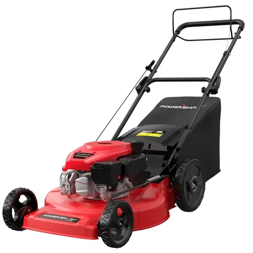 PowerSmart Self-Propelled Gas Lawn Mower Tool, 22 in. 170cc OHV Engine, 2-in-1 High Rear 10in Wheels, Grass Cutter for 1/2 Acre Coverage, Black (V8622S)/Red (V8622S1)