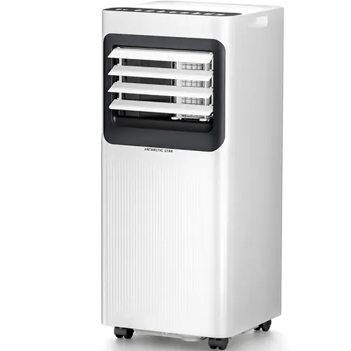 Antarctic Star 5000 BTU DOE-Rated ASHRA-Rated Portable AC, Compact Indoor Use Cooling Solution for 250 sq.ft Rooms, 2 Fan Speeds, Cooling Mode, Remote Control, LED Display, 24H Timer, Side Handles, R32/R410A, Dorm/Home