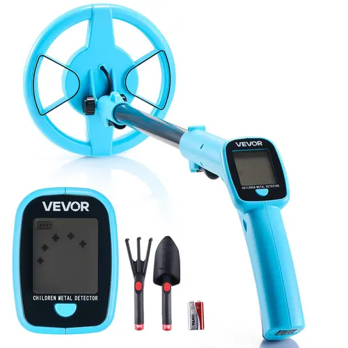 VEVOR Metal Detector, 4", Lightweight Metal Detector with LCD Display, 6" IP68 Waterproof Search Coil, Adjustable 25.6"-36.6" High Accuracy Gold Detector, Easy to Use, for Detecting Gold Exploration#SohoChic