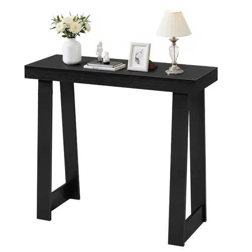 VEVOR 36 in Console Table, Modern Desk Behind the Couch, Wooden Rectangle Entrance Desk, Narrow Long Sofa Table Accent Stand, Ideal for Hallway, Bedroom, Living Room, Foyer, Easy Assembly, Black#SohoChic