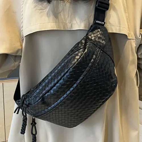 Women's Fashionable Solid Color Fanny Pack, Large Capacity Chest Bag for Daily Used, Casual Trendy Versatile High-quality Daily Commuting Bag