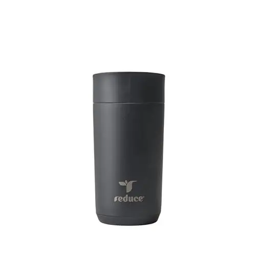 Reduce Perk 10oz Compact Stainless Steel Vacuum Flask Tumbler - Lockable Anti-Scalding Lid, Leakproof, Car Cup Holder-Fit, Dishwasher Safe Portable Kitchen Drinkware for Commuters (Insulates Coffee, Tea, Daily Beverages)