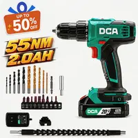 【Fun in the Sun】5-year warranty DCA 20V Cordless Drill 25-Piece Set, 28 ft・lb Torque, 3/8" Keyless Chuck, 2.0Ah Battery & Charger, 18+1 Clutch Settings, Ideal for Home DIY, Furniture Assembly, Plumbing, Light Drilling & Demolition