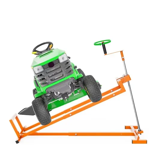 Portable Alloy Steel Lawn Mower Lift Jack, Stalwart Hand Crank Foldable Telescopic Tool with 880lb Capacity, Dual Lift Methods, 38.6in Max Width, Easy-to-Use High-Torque Power Tool for Garden Lawn Mowers (Foldable & Space-Saving Design)