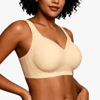 As Fairy Women's Plus Size Fashion Wireless Bra, Wide Straps Full Coverage, Strong Support, Breathable Soft High Elasticity, Wide Side Panels Seamless Basic Minimalist Daily Lady's Underwear