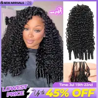 OQ HAIR Burmese Curly Crochet Hair Natural Black Machine Made Feather Crochet Human Hair Extension Miracle Knots Boho Braids #TikTokShopFallDealsForYou