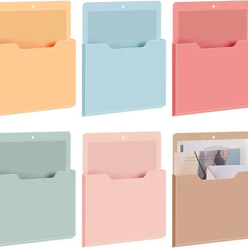 Magnetic File Folders Magnetic File Organizer for Classroom Wall Mounted Storage Refrigerator Magazine Mail Letter and Paper Holder for Teacher Organization School Whiteboard Office Classroom Supplies Classroom Must Haves