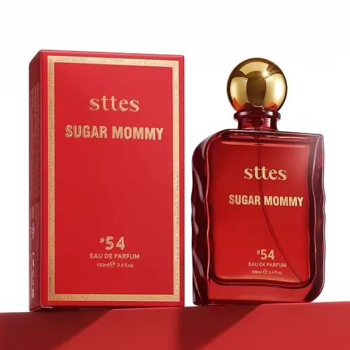 Sttes Sugar Mommy #54 Unisex Eau de Parfum - 3.4 fl oz/100ml, Gourmand Candy Scent Sweet Gourmand Perfume with Saffron Alchemy, Bitter Almond Bite, Jasmine, Amberwood Musk, Long-Lasting Women's Fragrance, Perfect Gift Option